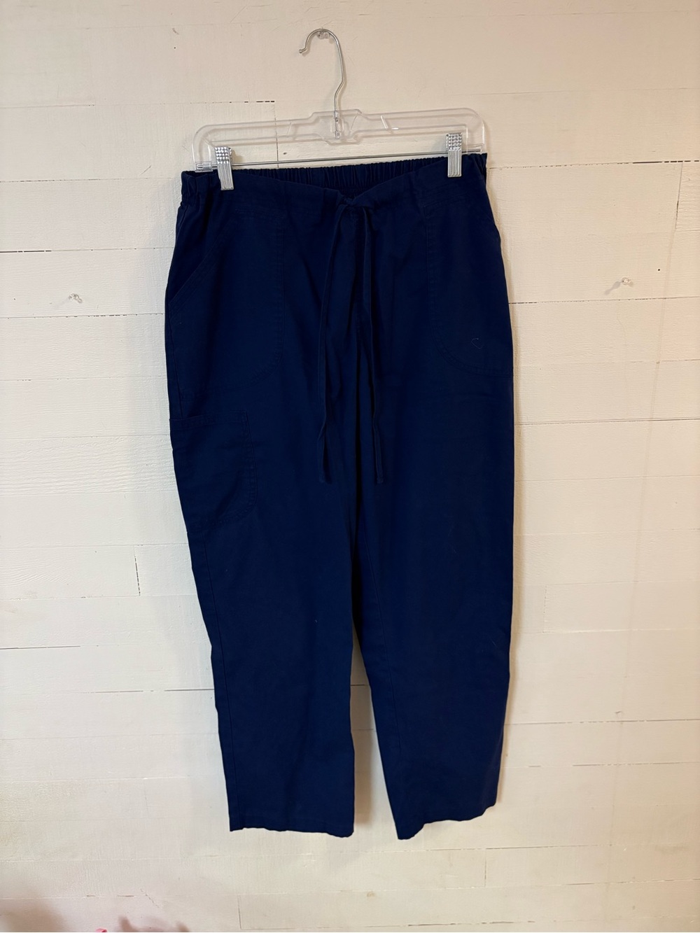ScrubStar Indigo Blue Stretch Scrub Pants Size Medium Elastic Waist